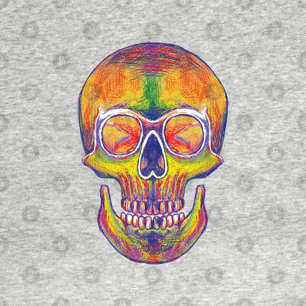 Colorful Skull by ginanperdana